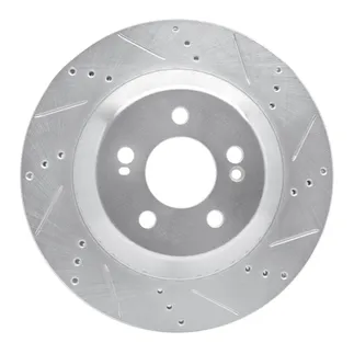 R1 Concepts EDZ-63165R Brake Rotor Drilled and Slotted Silver